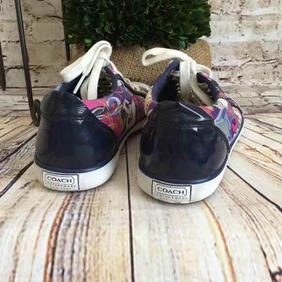 Coach Women's Barrett Blue Sneakers - Picture 5 of 8